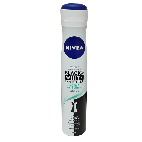 Nivea desodorante Black&Whte Active Antibacterial 200 ml